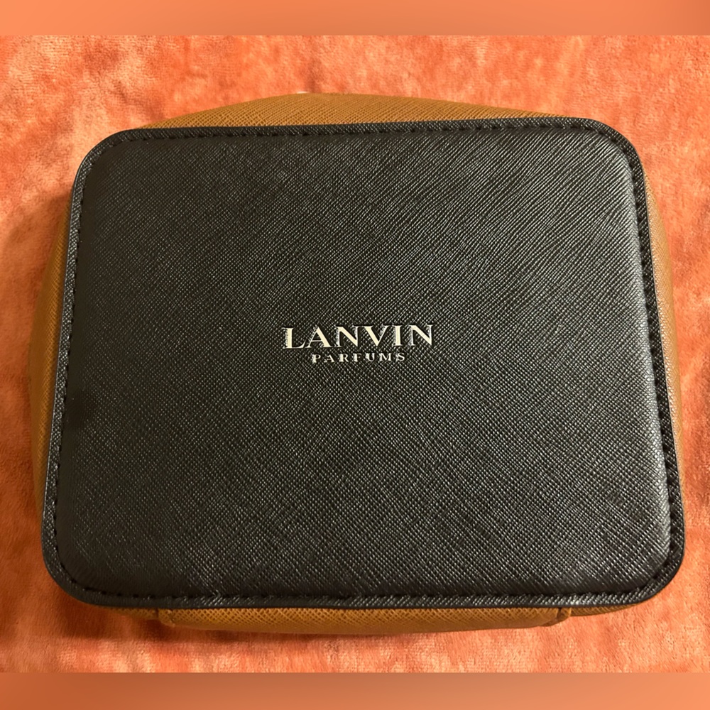 Lanvin X Rituals Collaboration Black and Tan Toiletry Bag NWT with Rituals Set